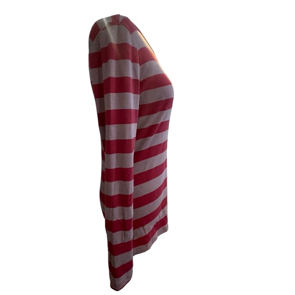 GAP. Sz: M. Red/Tan horizontal striped. 60% Cotton/40% Modal 🤩 long sleeve - Picture 2 of 13